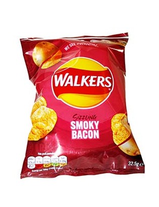 Walkers Smoky Bacon crisps...