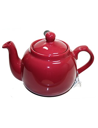 4 cup Pink Earthenware Teapot with Filter (0,9l)