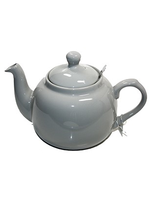 6 cup Large Eathenware Grey Teapot (1,4l)